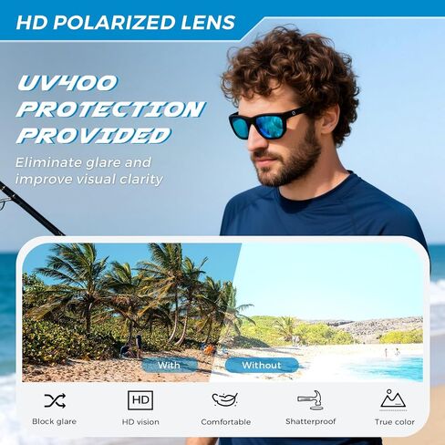 Sungait Ultralight Polygon Sunglasses Men: Classic Square Polared Shades لقيادة الركض W. in Saudi Arabia