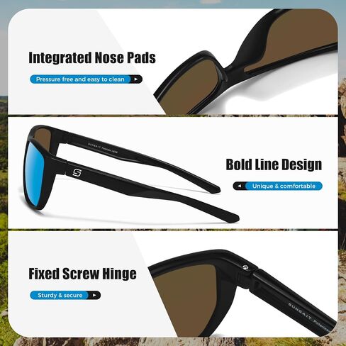 Sungait Ultralight Polygon Sunglasses Men: Classic Square Polared Shades لقيادة الركض W. in Saudi Arabia