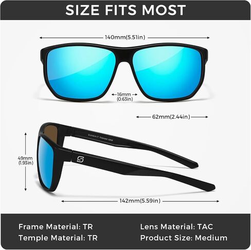 Sungait Ultralight Polygon Sunglasses Men: Classic Square Polared Shades لقيادة الركض W. in Saudi Arabia