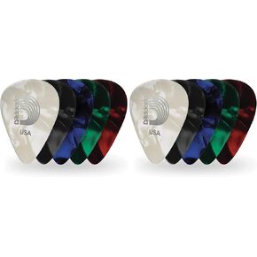 D'Addario Celluloid Guitar Picks - Guitar Accessories - Guitar Picks for Acoustic Guitar, Electric Guitar, Bass Guitar - Natural Feel, Warm Tone - Red, Extra Heavy 1.25mm Heavy, 25-pack in Kuwait