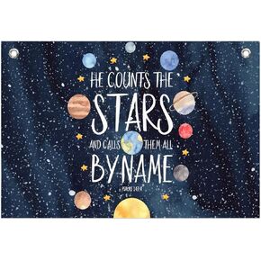 كريستيان فضاء ، لافتة جدار الصحة العقلية ، ديكور حضانة فضاء ، نظام شمسي الأزرق الأزرق ، الكتاب المقدس ، لافتة شنقا لافتة الجدار ديكور فني للأطفال in Kuwait