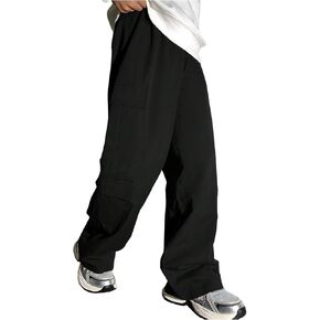 SHENHE Boy's Baggy Cargo Pants Wide Leg Loose Fit Outdoor Hiking Hip Hop Pants Trousers in Saudi Arabia