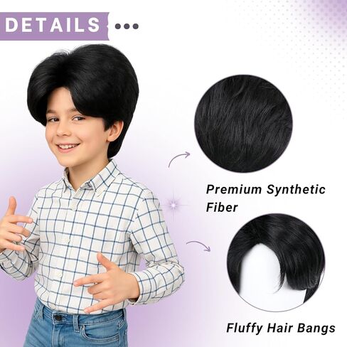 Short Green Synthetic Hair Costume Wig with 2 PCS Tattoos – Natural Looking Cosplay Wigs for Halloween Party, Cosplay Events (Green) in Kuwait