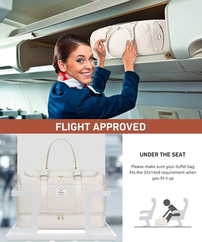 Travel Duffle Bag, Weekender Bags for Women with Shoe Compartment, Overnight Bag with Toiletry Bag, Carry On Duffel Bags For Airplanes, Yoga Gym Duffel Bag, Black in Saudi Arabia
