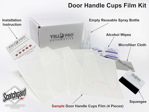 yellopro مخصص Fit Door Handle Cup 3M Scotchgard Paint Paint Film for 2024 2025 Hyundai Santa Fe SUV ، SE ، SEL ، XRT ، Limited ، الخط ، مكافحة الخسارة الصافية شفاء Self PPF Kit in Kuwait