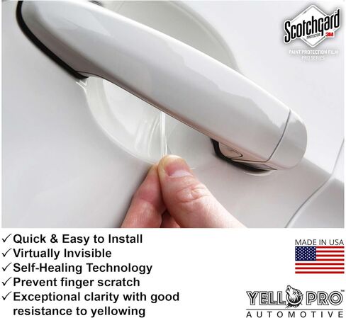 yellopro مخصص Fit Door Handle Cup 3M Scotchgard Paint Paint Film for 2024 2025 Hyundai Santa Fe SUV ، SE ، SEL ، XRT ، Limited ، الخط ، مكافحة الخسارة الصافية شفاء Self PPF Kit in Kuwait