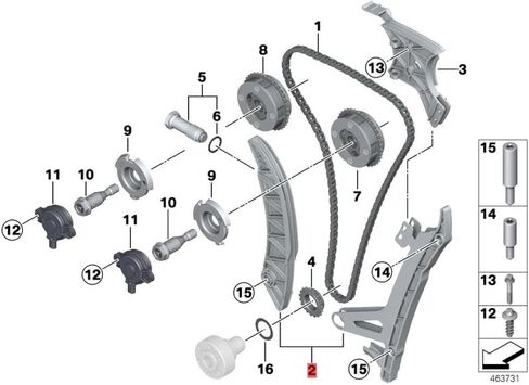 Engine Timing Chain Guide 11317592877 for BMW N20 Engine 1 Series 3 Series 5Series X1 X3 X4 X5 X6 Z4 F15 F16 F25 F35 F10 F20 F34 520i 525i 528i 320i 325i 120i in Saudi Arabia