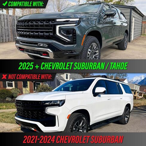 USR 25-Up GMT-T1 SUV SIV Marker Light-مصابيح وقوف السيارات الأمامية (يسار + يمين)-متوافق مع 2025+ Chevy Suburban ، Tahoe/GMC Yukon/Escalade (عدسة دخان مع تسلسل بدء التشغيل الأبيض) in Saudi Arabia