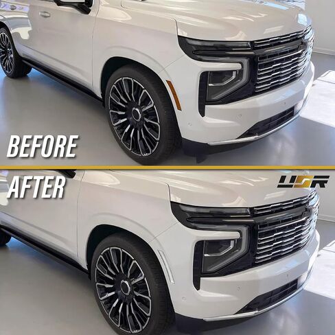 USR 25-Up GMT-T1 SUV SIV Marker Light-مصابيح وقوف السيارات الأمامية (يسار + يمين)-متوافق مع 2025+ Chevy Suburban ، Tahoe/GMC Yukon/Escalade (عدسة دخان مع تسلسل بدء التشغيل الأبيض) in Saudi Arabia
