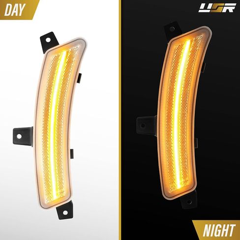 USR 25-Up GMT-T1 SUV SIV Marker Light-مصابيح وقوف السيارات الأمامية (يسار + يمين)-متوافق مع 2025+ Chevy Suburban ، Tahoe/GMC Yukon/Escalade (عدسة دخان مع تسلسل بدء التشغيل الأبيض) in Saudi Arabia