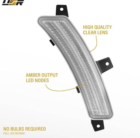 USR 25-Up GMT-T1 SUV SIV Marker Light-مصابيح وقوف السيارات الأمامية (يسار + يمين)-متوافق مع 2025+ Chevy Suburban ، Tahoe/GMC Yukon/Escalade (عدسة دخان مع تسلسل بدء التشغيل الأبيض) in Saudi Arabia