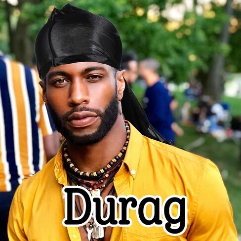 3Pcs Silky Durag for Men Smooth Silk Durag Long Fashion Headbands Premium Wave Doo Rags for Men Women in Saudi Arabia