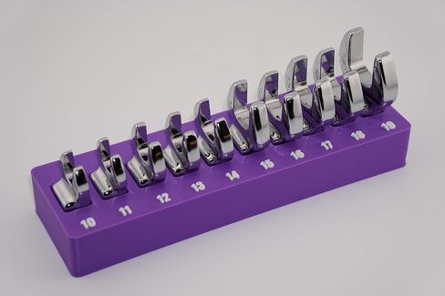 3/8 بوصة محرك أقراص متري Crowfoot Wrench منظم/رف (أسود ث/حروف بيضاء) in Kuwait