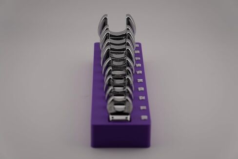 3/8 بوصة محرك أقراص متري Crowfoot Wrench منظم/رف (أسود ث/حروف بيضاء) in Kuwait