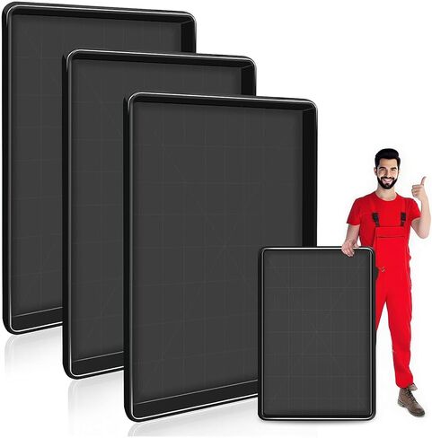 3 Pcs Extra Large Oil Drip Pan, 35.4×24×1.6Inches Oil Drain Pan for Under Car,Plastic Oil Drip Tray for Garage, Fridges, Washing Machines, Cat Litter Box,Keeps Floors Safe & Clean in Saudi Arabia
