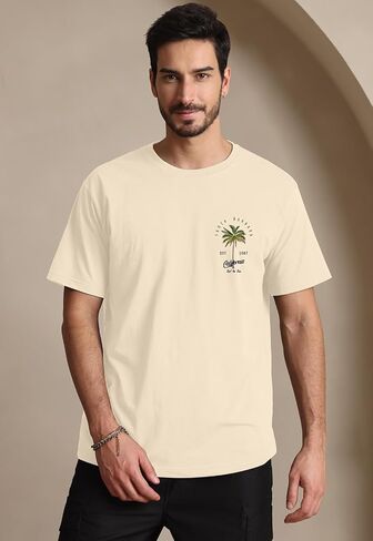 القمصان الرسومية للرجال قصيرة الأكمام شجرة النخيل طباعة الصيف أعلى طاقم القطن غير الرسمي كليفوريا المحملات للرجال in Kuwait