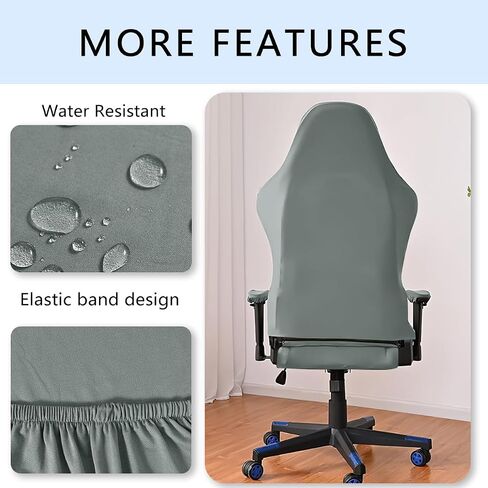 Waterproof Gaming Chair Cover, Ergonomic Office Computer Game Chair Slipcovers, Stretchy Polyester Covers, 4pc/Set with Armrest Covers/Back Covers/Seat Cover for Reclining Racing Gaming Chair Pink in Saudi Arabia