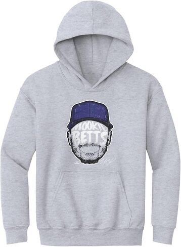 500 مستوى Mookie Betts Kids Hoodie - Mookie Betts Player Silhouette in Saudi Arabia