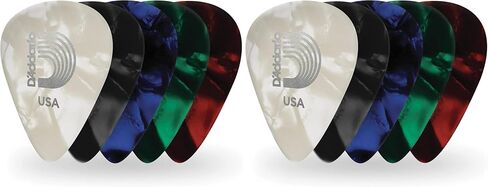 D'Addario Celluloid Guitar Picks - Guitar Accessories - Guitar Picks for Acoustic Guitar, Electric Guitar, Bass Guitar - Natural Feel, Warm Tone - Red, Extra Heavy 1.25mm Heavy, 25-pack in Kuwait