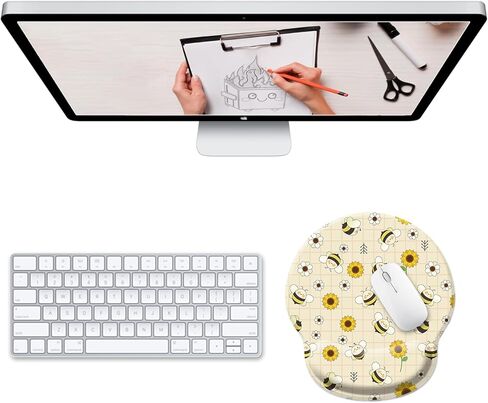 Ergonomic Mouse Pad with Wrist Support, Cute Funny Gel Mouse Pads Wrist Rest, Dumpster on Fire Comfortable Computer Mousepad for Gaming Laptop Work Home Desk Accessories Office Supplies Decor in Saudi Arabia