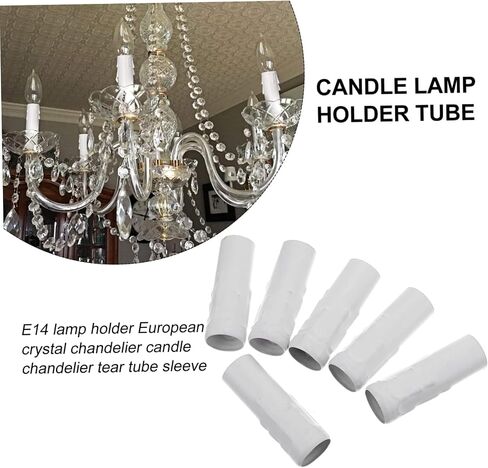 Luxshiny 6pcs الأكمام شمعة الثريا أغطية مقبس شمعة تقليص لأغطية البديل قاعدة الشمعدانات لتركيبات الإضاءة الأنيقة لديكور المنزل in Kuwait