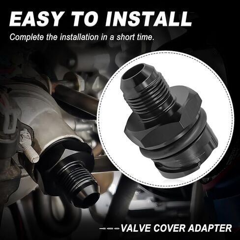 10 AN Billet Valve Cover Oil Cap, Billet Valve Cover Oil Cap Compatible with LS1, LS2, LS3, LS6, LS7, LSX (Black) in Saudi Arabia