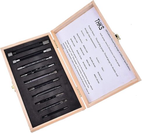 Thread Plug Gage, Pitch Diameter Measurement Tool, 10PCS Metric Thread Plug Gage Set Pitch Diameter Measurement Tool Double End Through Stop, Thread (Metric Thread) in Kuwait