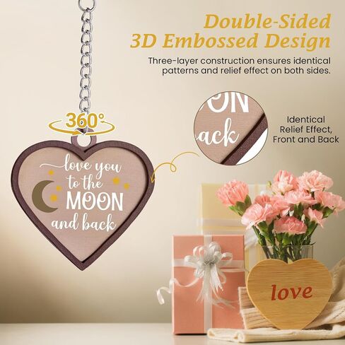 LukieJac Love You to the Moon and Back Picture Frame - Valentines Anniversary Wedding Birthday Christmas Gifts for Husband, Wife, Him, Her, Couples Rotating 4x6 Picture Frame in Kuwait