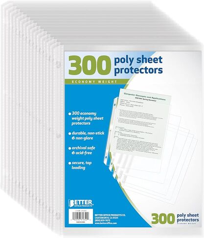 Better Office Products Sheet Protectors, 100 Count (81450) in Saudi Arabia