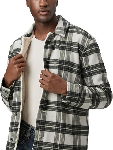 PAIGE Men's Rangel Plaid Fleece Lined Jacket in Saudi Arabia