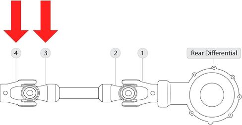 Caltric Rear Drive Shaft Yoke Propeller with U-Joint Compatible with Yamaha Big Bear 400 YFM400 4X4 2007 2008 2009 in Saudi Arabia