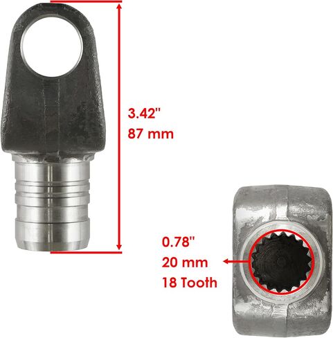 Caltric Rear Drive Shaft Yoke Propeller with U-Joint Compatible with Yamaha Big Bear 400 YFM400 4X4 2007 2008 2009 in Saudi Arabia
