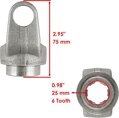 Caltric Rear Drive Shaft Yoke Propeller with U-Joint Compatible with Yamaha Big Bear 400 YFM400 4X4 2007 2008 2009 in Saudi Arabia