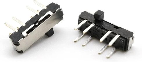 Micro-Power PCB Slide Switch, Black and Silver, 2-3 Position, Single and Double Row, Horizontal Mount, 10 Pack (MSS-22D18) in Saudi Arabia