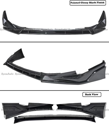 لـ 2025+ Toyota Camry v Style Black Black 3 PCS Front Pumper Lip Flitter Kit in Kuwait