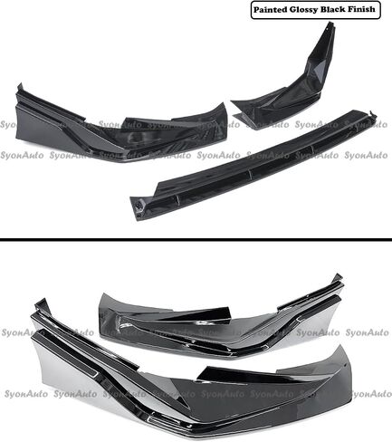 لـ 2025+ Toyota Camry v Style Black Black 3 PCS Front Pumper Lip Flitter Kit in Kuwait