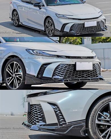 لـ 2025+ Toyota Camry v Style Black Black 3 PCS Front Pumper Lip Flitter Kit in Kuwait