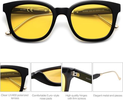 Sojos Classic Square Squarized Serglasses Womens Mens Retro Trendy UV400 Sunnies SJ2050 in Saudi Arabia