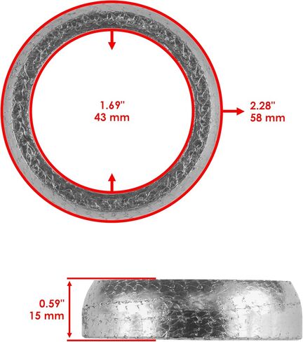 Caltric Muffler Donut Gasket Compatible with Yamaha 1Hp-E4714-00-00 3B4-14714-10-00 in Saudi Arabia