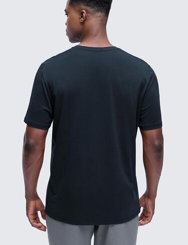 CRZ Yoga Mens Cotton-Slend Short Sleeve Tops Tops Moisture Wicking Wickout Athletic Lightweight Love T-Shirt T-Shirt in Saudi Arabia