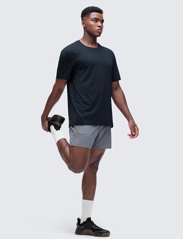 CRZ Yoga Mens Cotton-Slend Short Sleeve Tops Tops Moisture Wicking Wickout Athletic Lightweight Love T-Shirt T-Shirt in Saudi Arabia