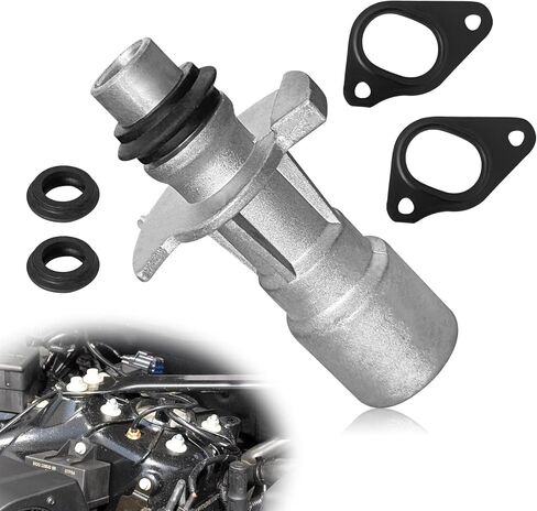 R028136 Aluminum Oil Cooler Adapter Kit with Dual Water Pump Gaskets Compatible with 2010-2016 Land Rover LR4, 2010-2021 Land Rover Range Rover Replace#: LR049370 LR030593 in Saudi Arabia