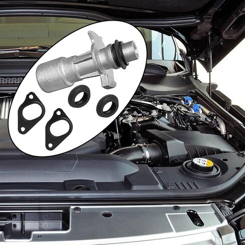 R028136 Aluminum Oil Cooler Adapter Kit with Dual Water Pump Gaskets Compatible with 2010-2016 Land Rover LR4, 2010-2021 Land Rover Range Rover Replace#: LR049370 LR030593 in Saudi Arabia