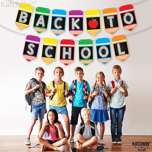 KatchOn, Crayon Banner for Back To School Decorations - 10 Feet, No DIY | Welcome Back To School Banner | Back To School Crayon Decorations | Back To School Backdrop, First Day Of School Decorations in Saudi Arabia
