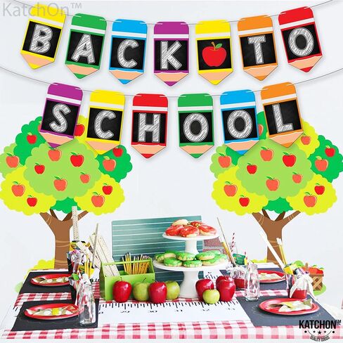 KatchOn, Crayon Banner for Back To School Decorations - 10 Feet, No DIY | Welcome Back To School Banner | Back To School Crayon Decorations | Back To School Backdrop, First Day Of School Decorations in Saudi Arabia