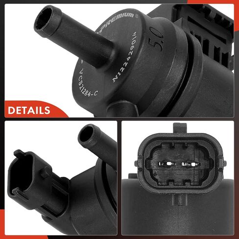 A-Premium Vapor Canister Purge Solenoid Valve Compatible with Hyundai Sonata, Santa Fe, Accent, Tucson, Genesis, Veloster, Azera & Kia Soul, Optima, Sorento, Forte, Sportage, Rio, Sedona, Cadenza in Saudi Arabia