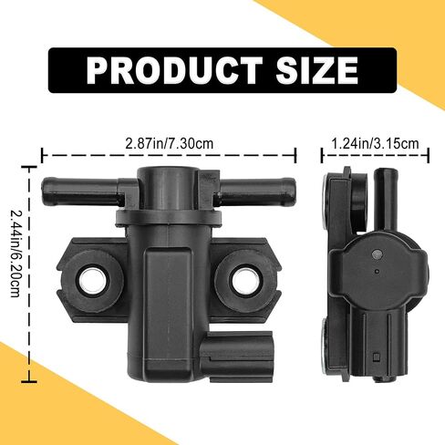 Vapor Canister Purge Solenoid Valve, Compatible with Accord 3.0L V6 2004-2007, Pilot 3.5L V6 2005-2008, Odyssey 3.5L V6 2005-2010, Ridgeline 3.5L V6 2006-2008, Replace OE #911-233, 12581985 in Saudi Arabia