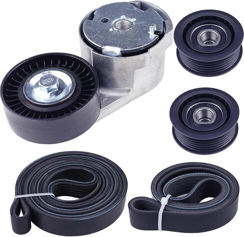 Drive Idler Pulley و Belt الموتر الطقم المتوافقة مع Maserati Ghibli Levante Quattroporte 3.0tt V6 ، استبدل 243857 278950 278940 286570 in Saudi Arabia