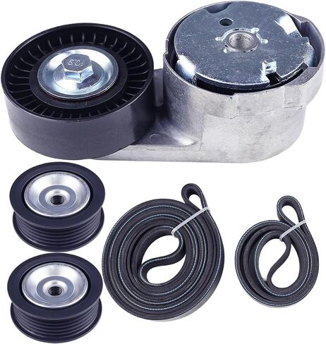 Drive Idler Pulley و Belt الموتر الطقم المتوافقة مع Maserati Ghibli Levante Quattroporte 3.0tt V6 ، استبدل 243857 278950 278940 286570 in Saudi Arabia