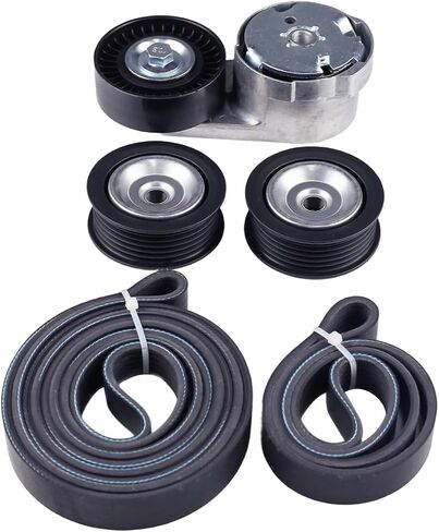 Drive Idler Pulley و Belt الموتر الطقم المتوافقة مع Maserati Ghibli Levante Quattroporte 3.0tt V6 ، استبدل 243857 278950 278940 286570 in Saudi Arabia